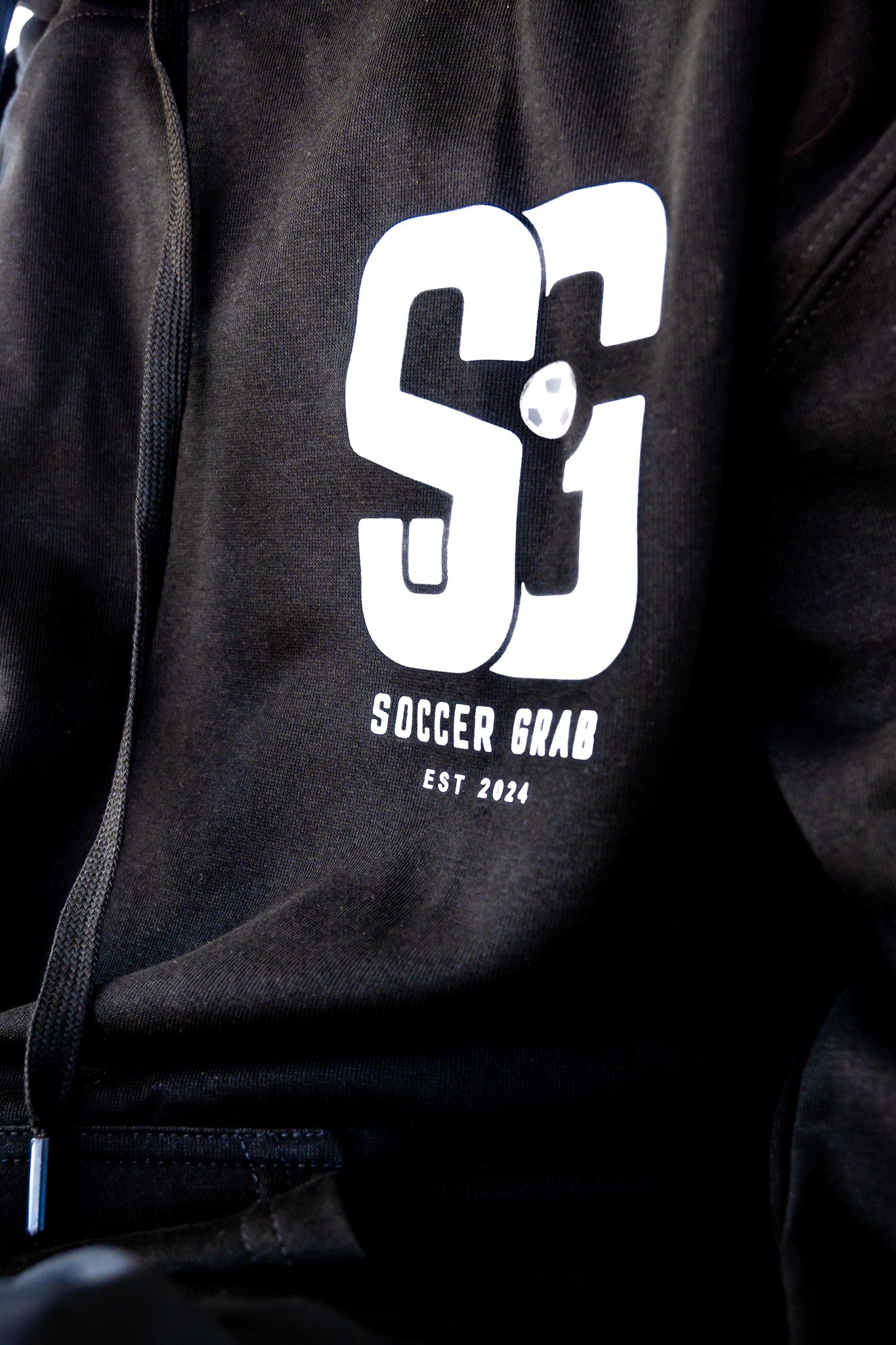 Soccer Grab Black Hoodie