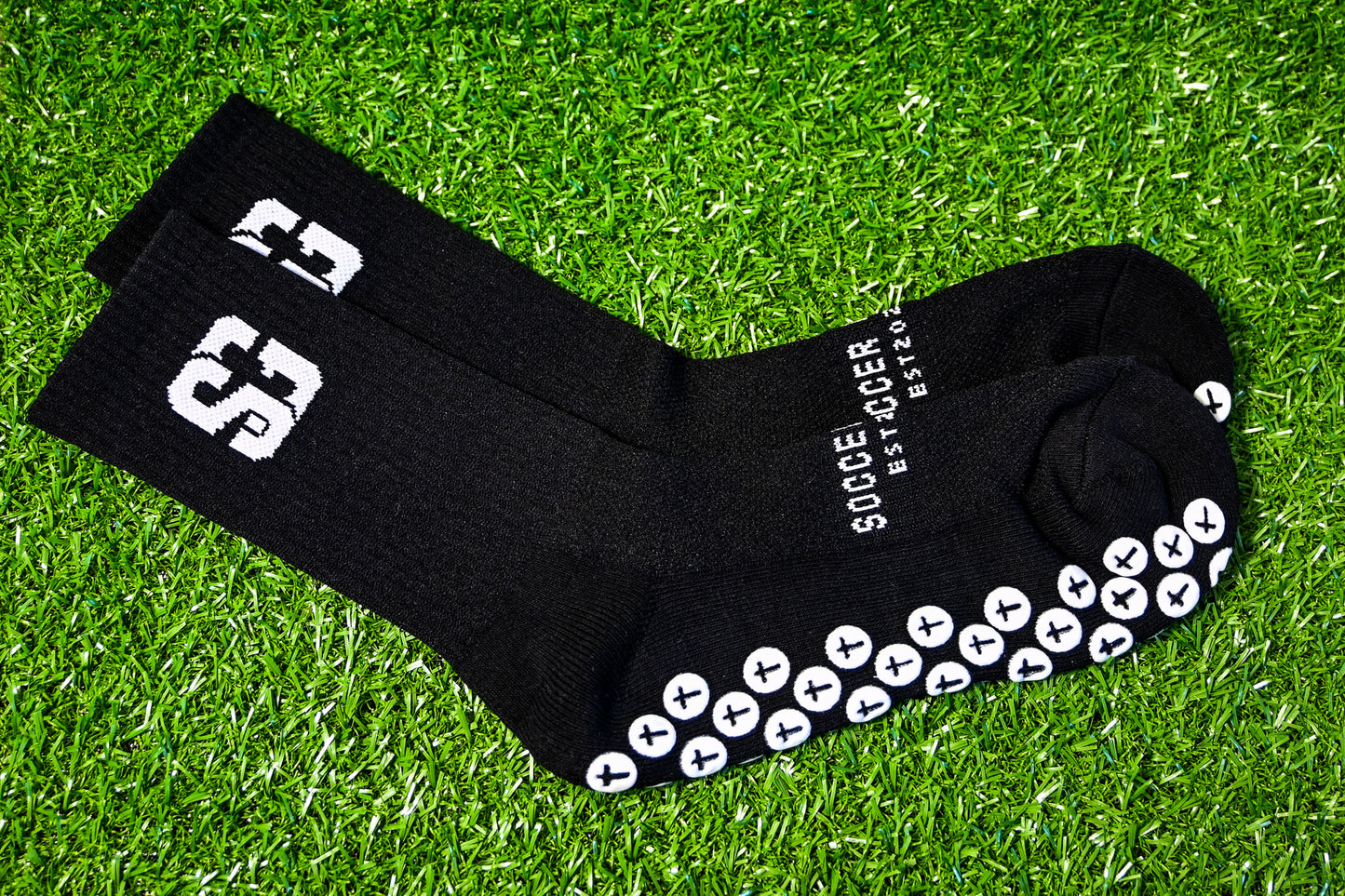 Soccer Grab Grip Socks - Black
