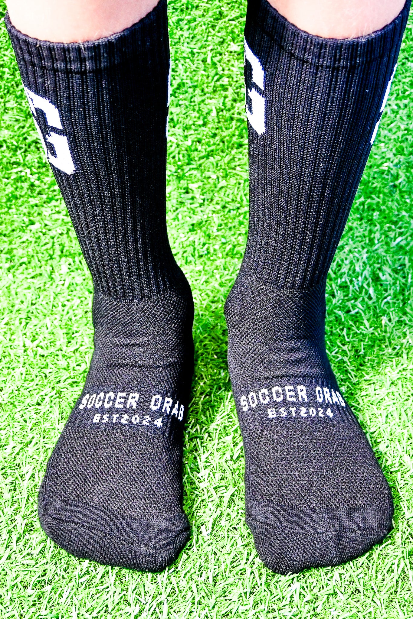 Soccer Grab Grip Socks - Black