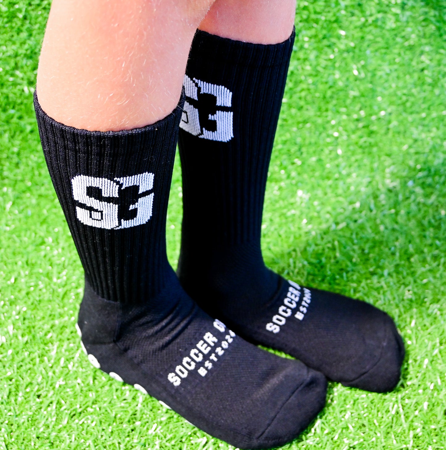 Soccer Grab Grip Socks - Black