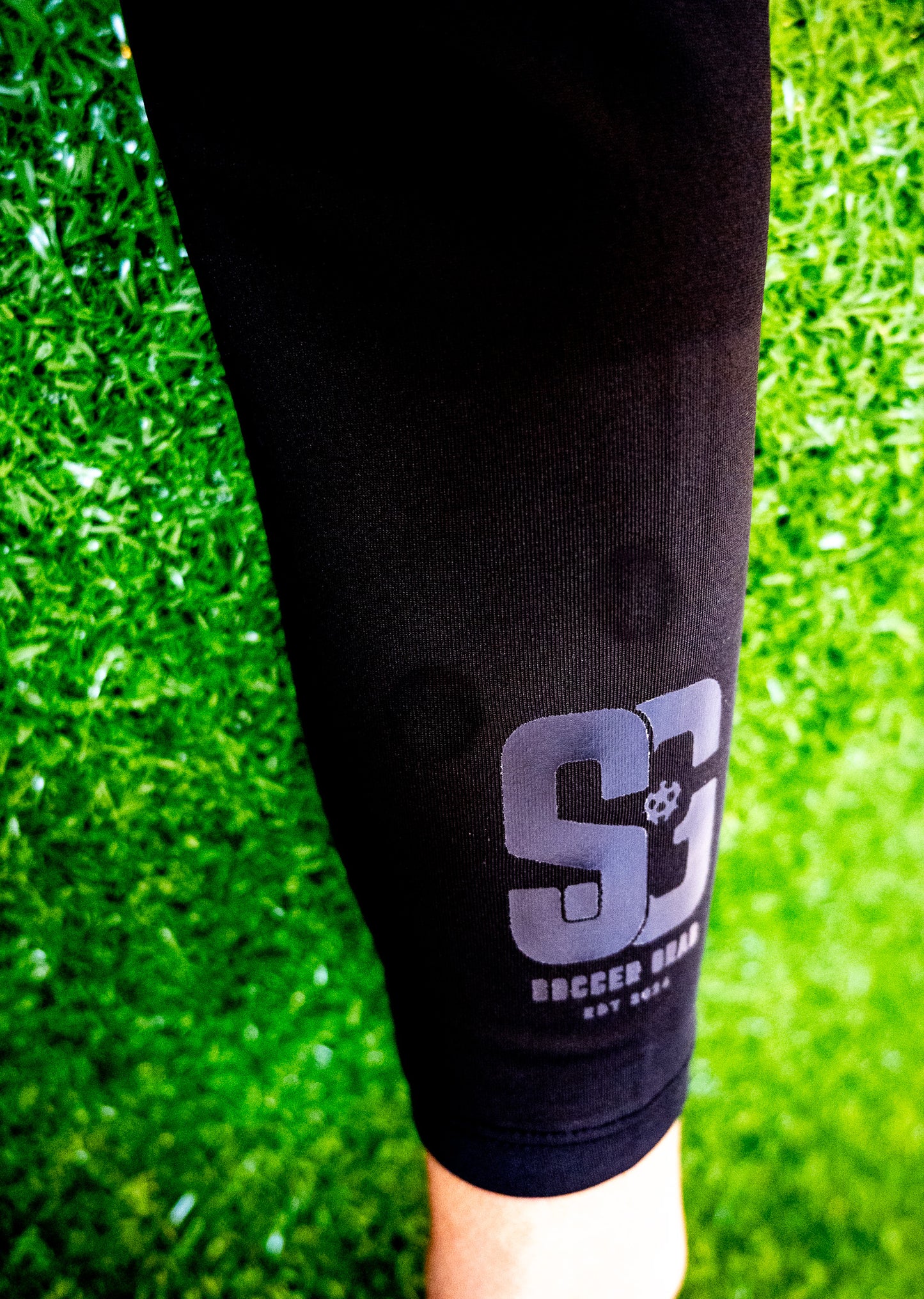Soccer Grab Black Compression Shirt
