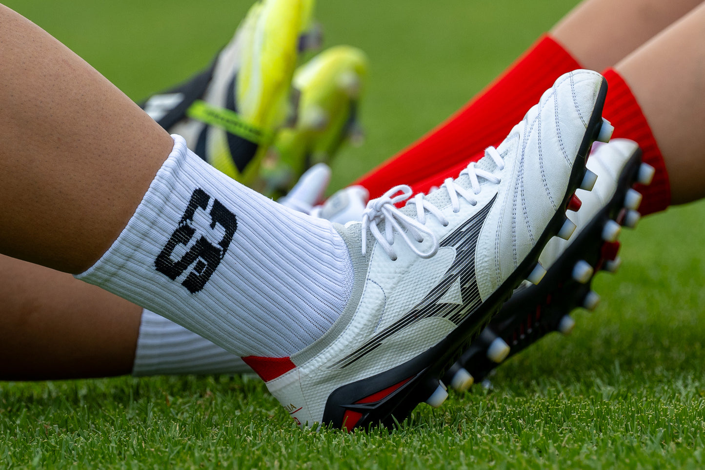 Soccer Grab Grip Socks - White