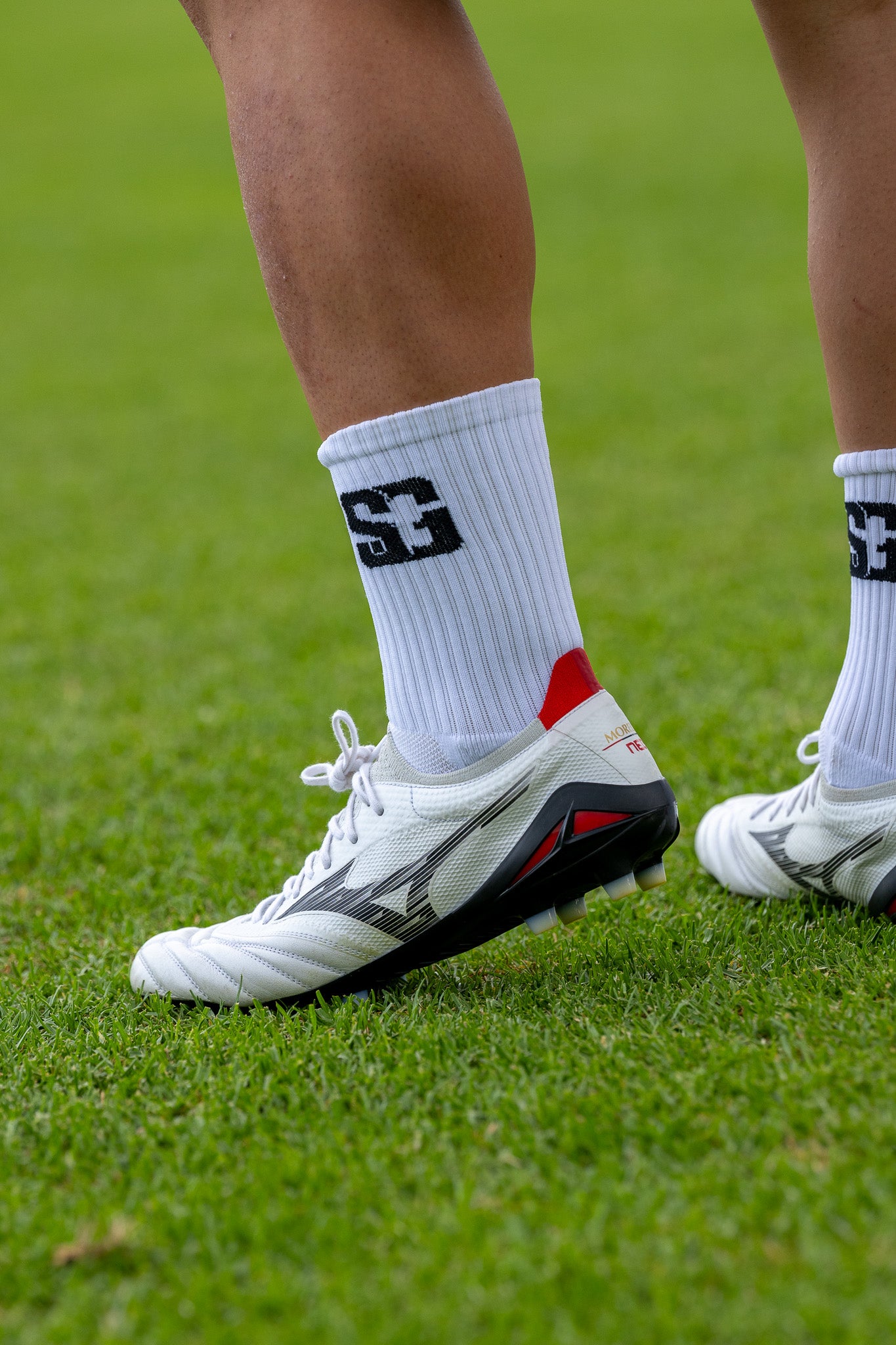 Soccer Grab Grip Socks - White