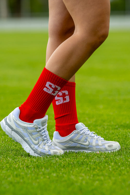 Soccer Grab Grip Socks - Limited Edition Red