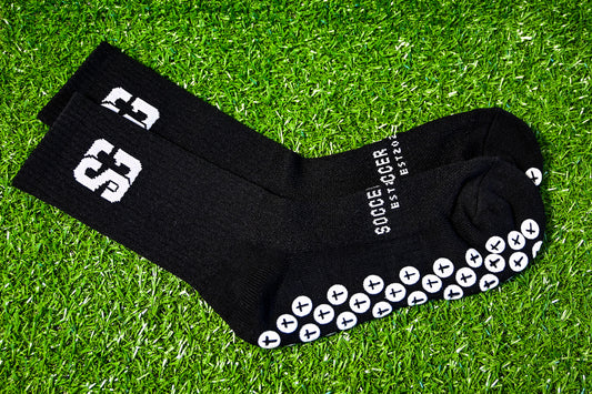 Soccer Grab Grip Socks - Black