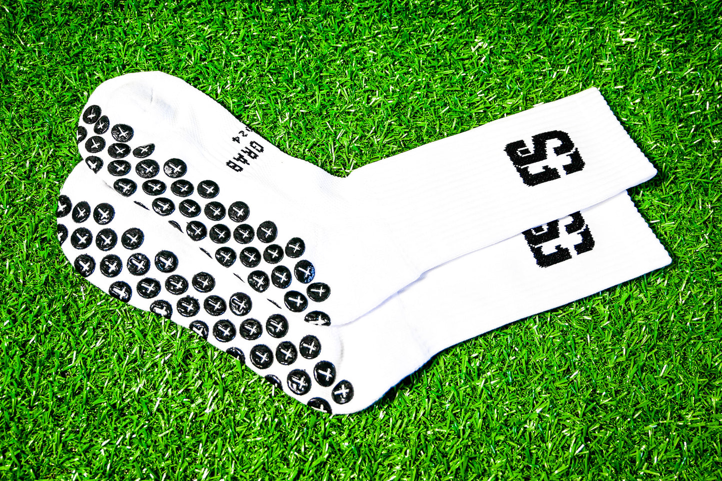 Soccer Grab Grip Socks - White