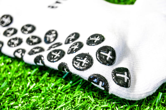 Soccer Grab Grip Socks - White