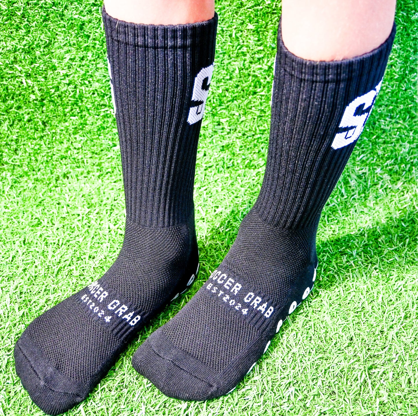 Soccer Grab Grip Socks - Black