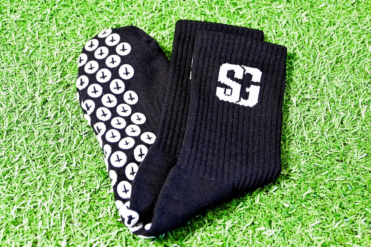 Soccer Grab Grip Socks - Black